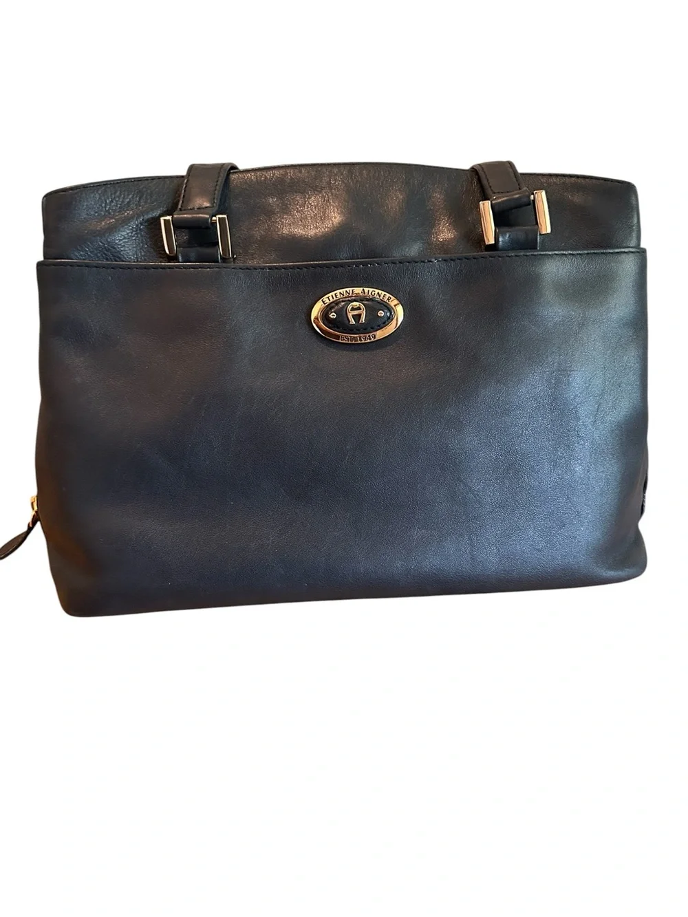 Etienne Aignier Vintage 80s - Classic Black Leather Shoulder Bag - Quiet Luxury